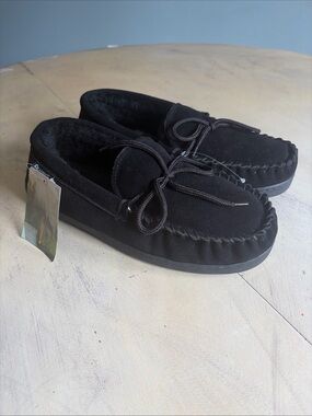 Bearpaw Moc II Men's Moccasin Slippers Black - Size 13 New Without Box